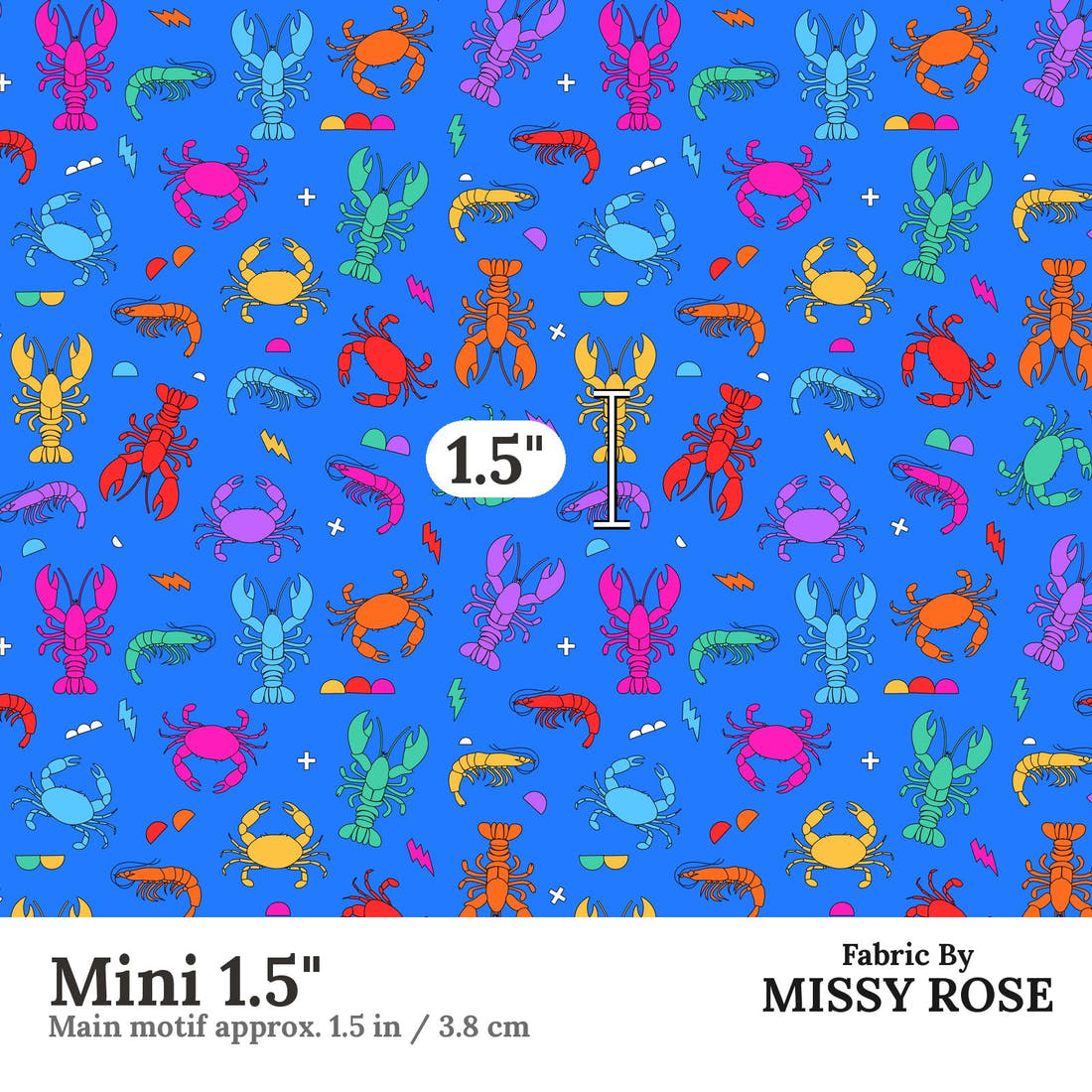 Studio Saturate Fabric 32 Mini 1.5 inch print scale guide | Fabric by Missy Rose