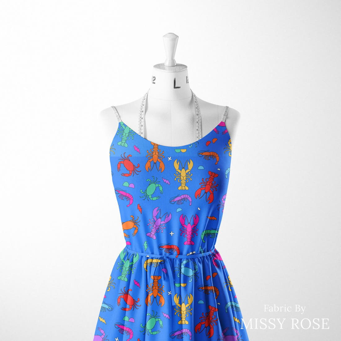 Studio Saturate Fabric 32 sewn into a women's dress - see how the print looks made up | Fabric by Missy Rose