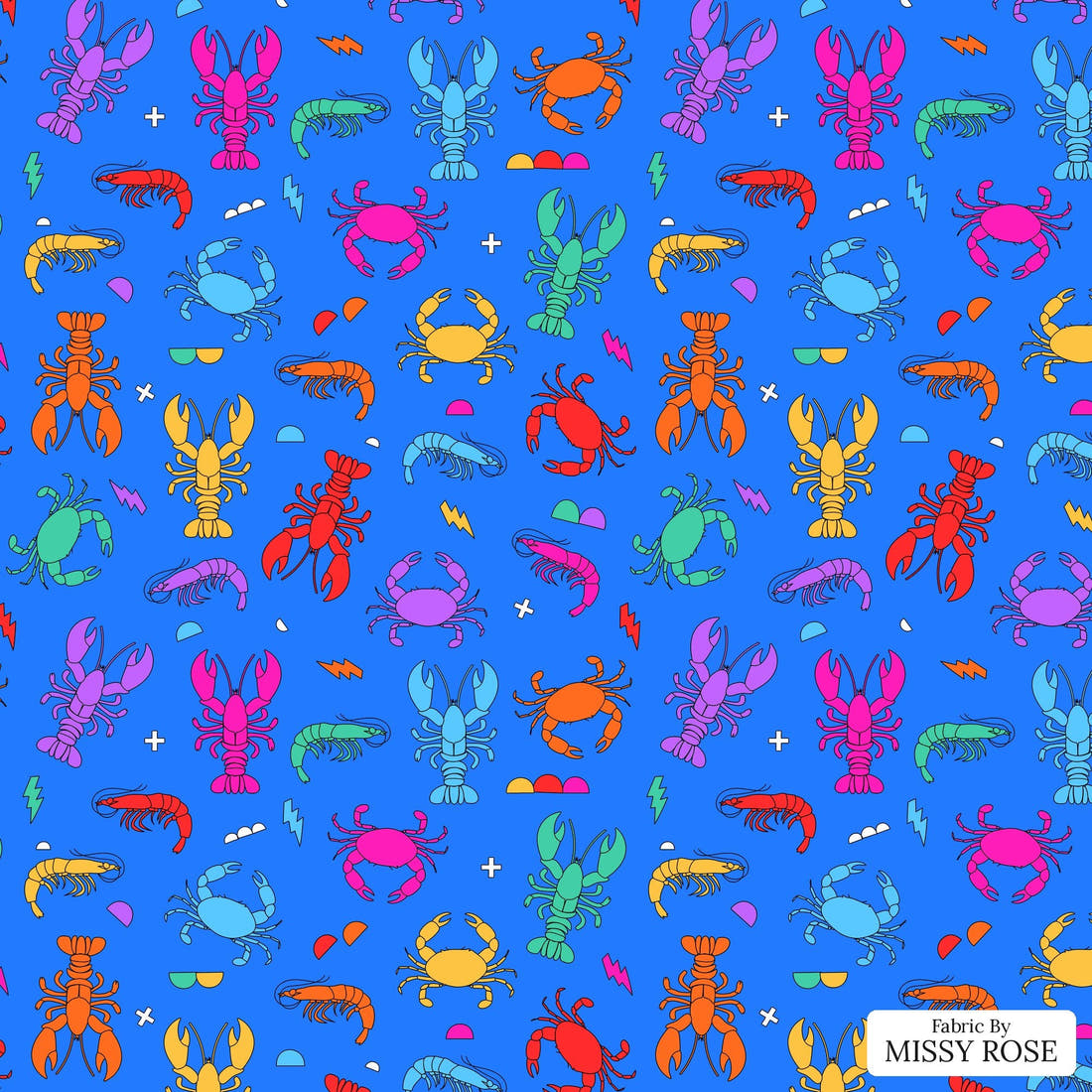 Studio Saturate Fabric 32 - flat view of the print, zoom in for detail | Fabric by Missy Rose