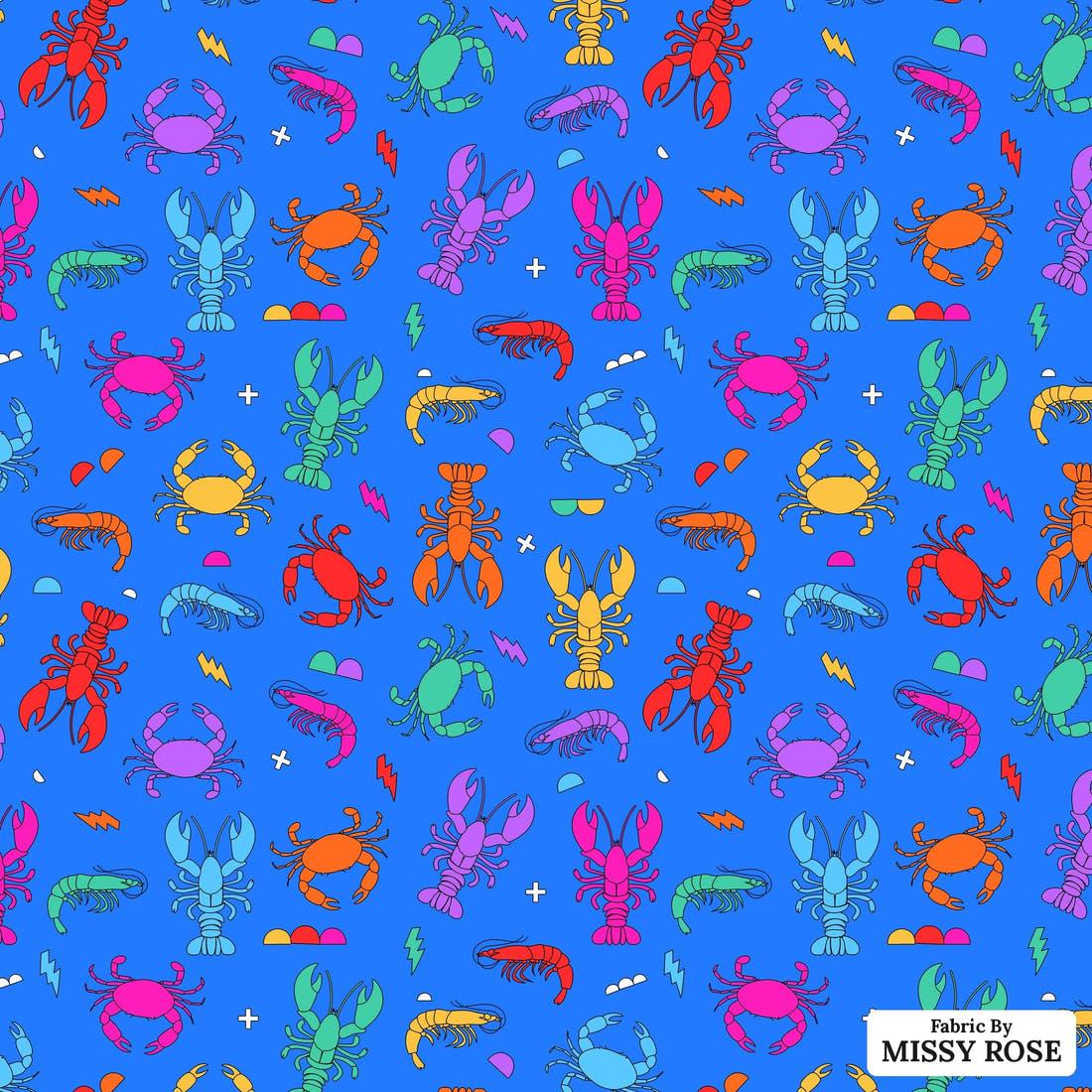 Studio Saturate Fabric 32 - flat view of the print, zoom in for detail | Fabric by Missy Rose