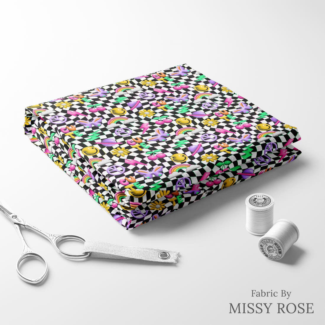 Studio Saturate Fabric 33 folded fabric stack with matching thread - pre-order fabric Australia | Fabric by Missy Rose