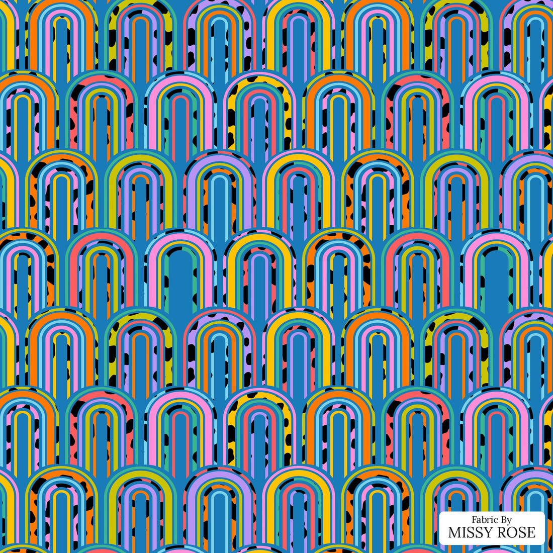 Studio Saturate Fabric 34 - flat view of the print, zoom in for detail | Fabric by Missy Rose