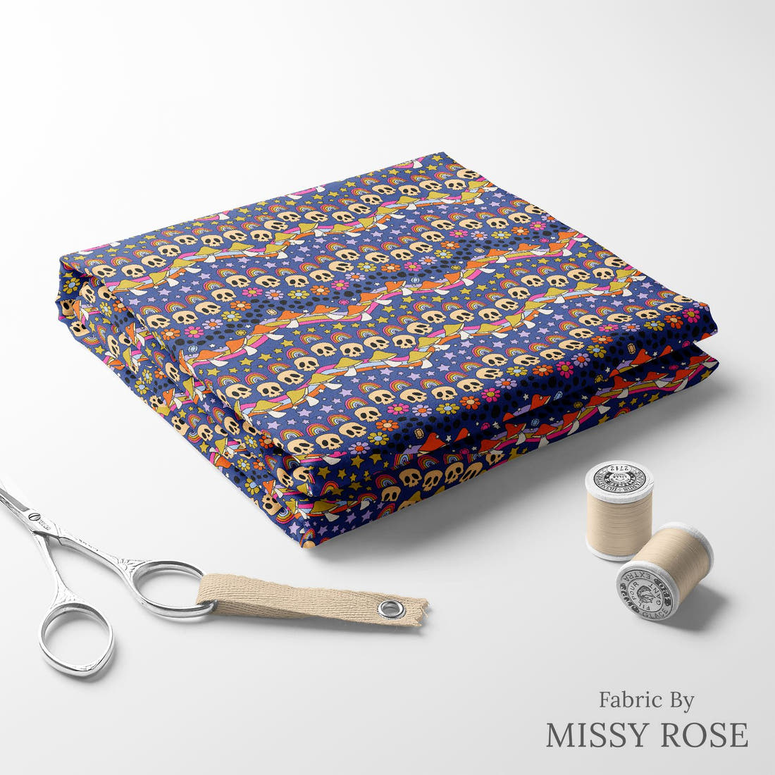 Studio Saturate Fabric 35 folded fabric stack with matching thread - pre-order fabric Australia | Fabric by Missy Rose