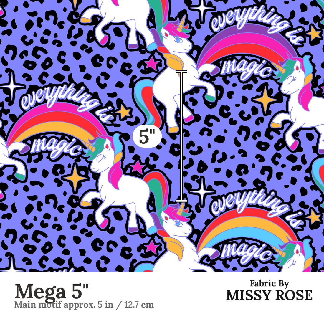 Studio Saturate Fabric 37 Mega 5 inch print scale guide | Fabric by Missy Rose
