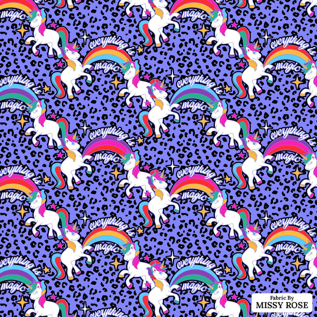 Studio Saturate Fabric 37 - flat view of the print, zoom in for detail | Fabric by Missy Rose