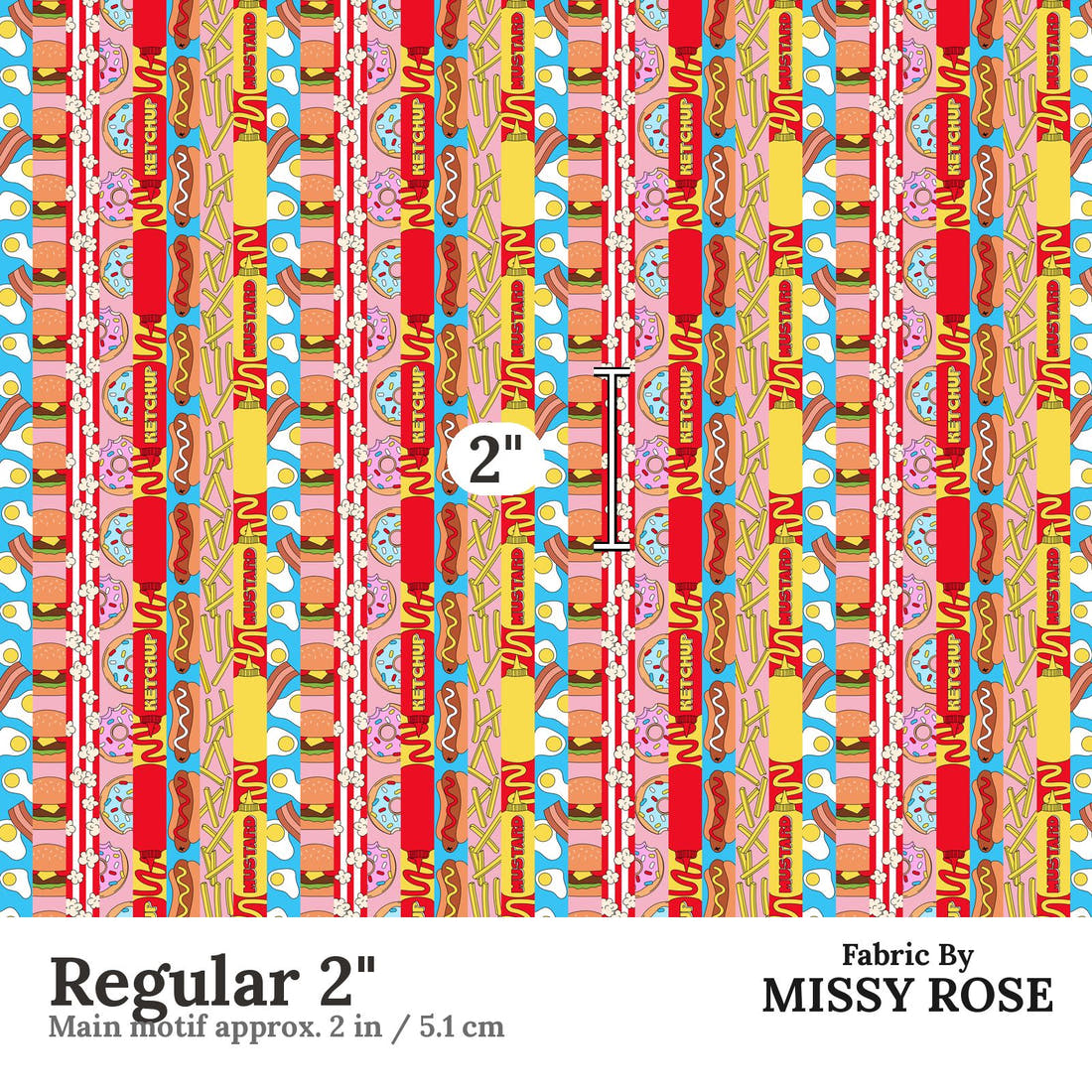 Studio Saturate Fabric 38 Regular 2 inch print scale guide | Fabric by Missy Rose