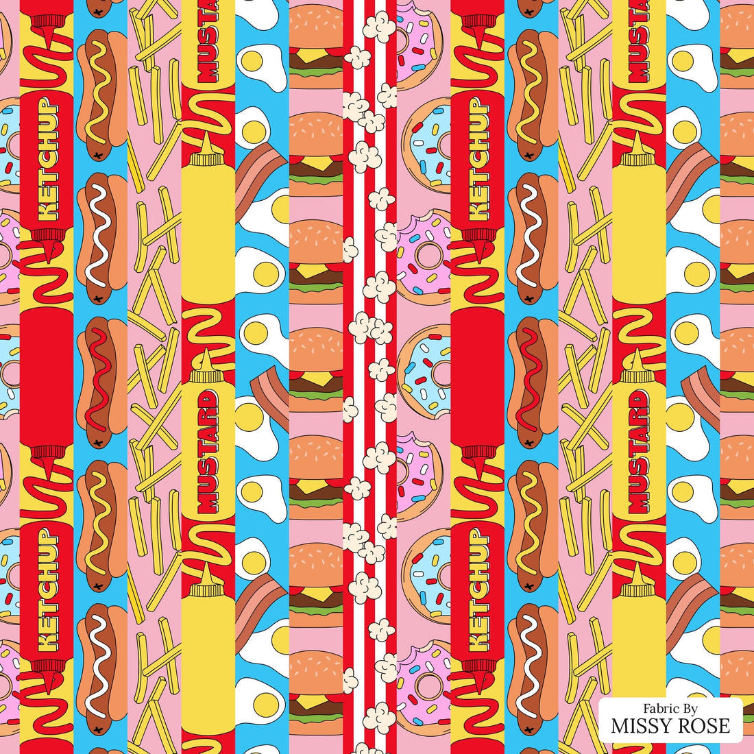 Studio Saturate Fabric 38 - flat view of the print, zoom in for detail | Fabric by Missy Rose