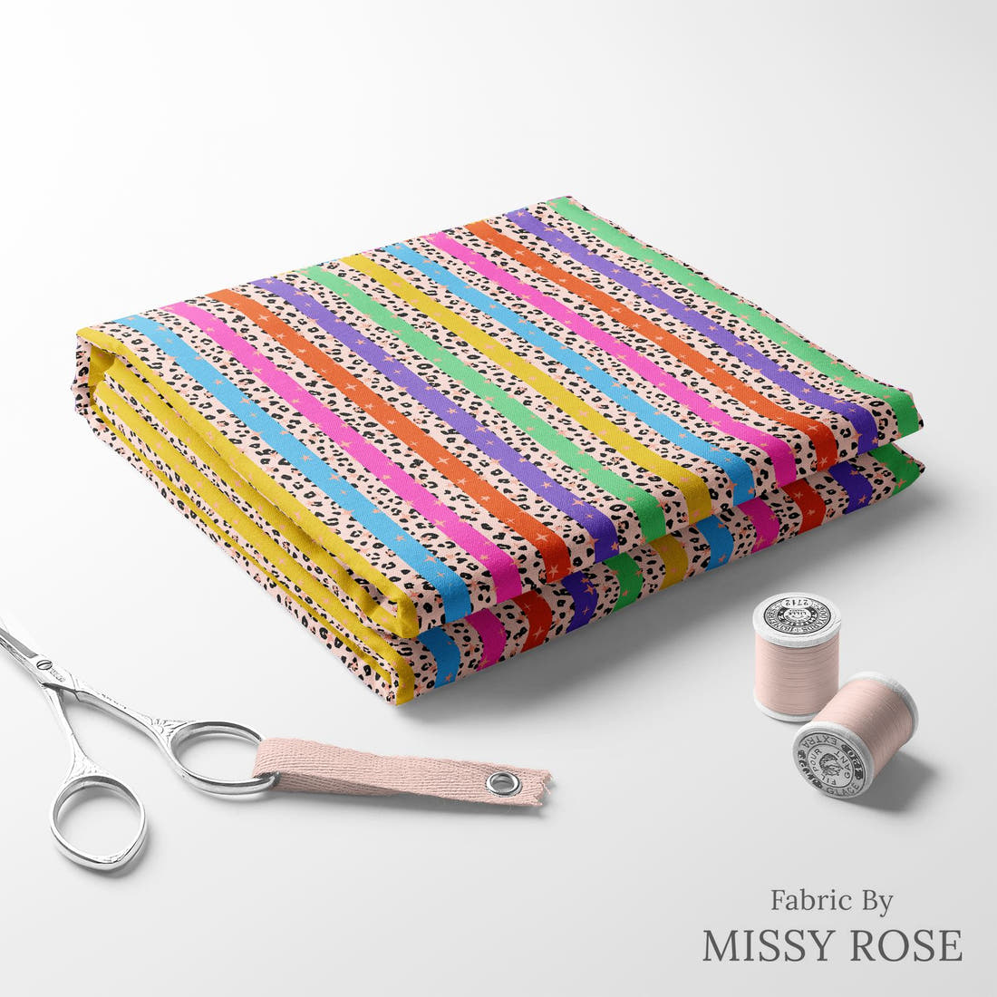 Studio Saturate Fabric 40 folded fabric stack with matching thread - pre-order fabric Australia | Fabric by Missy Rose