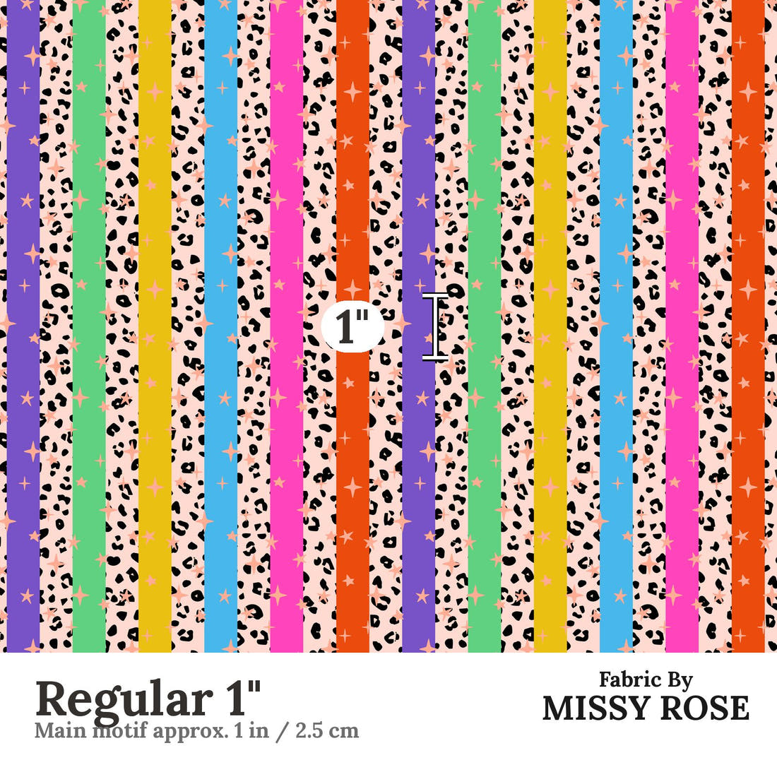Studio Saturate Fabric 40 Regular 1 inch print scale guide | Fabric by Missy Rose