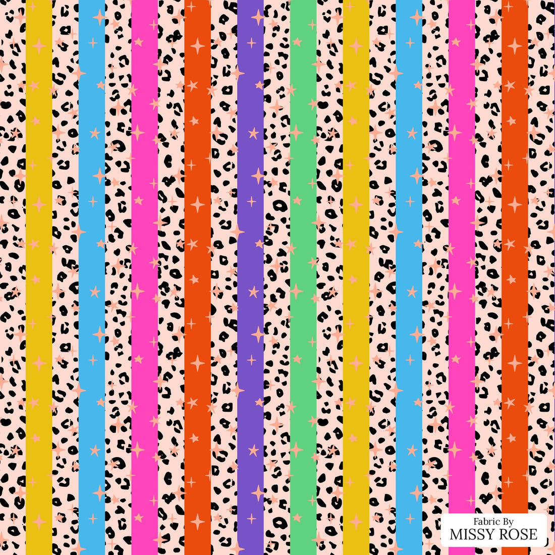 Studio Saturate Fabric 40 - flat view of the print, zoom in for detail | Fabric by Missy Rose