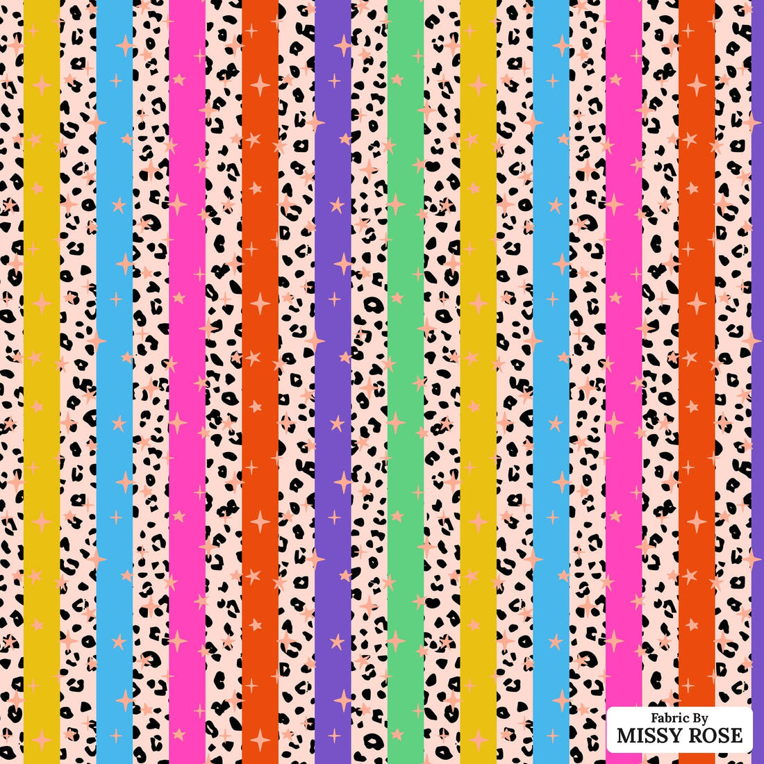 Studio Saturate Fabric 40 - flat view of the print, zoom in for detail | Fabric by Missy Rose