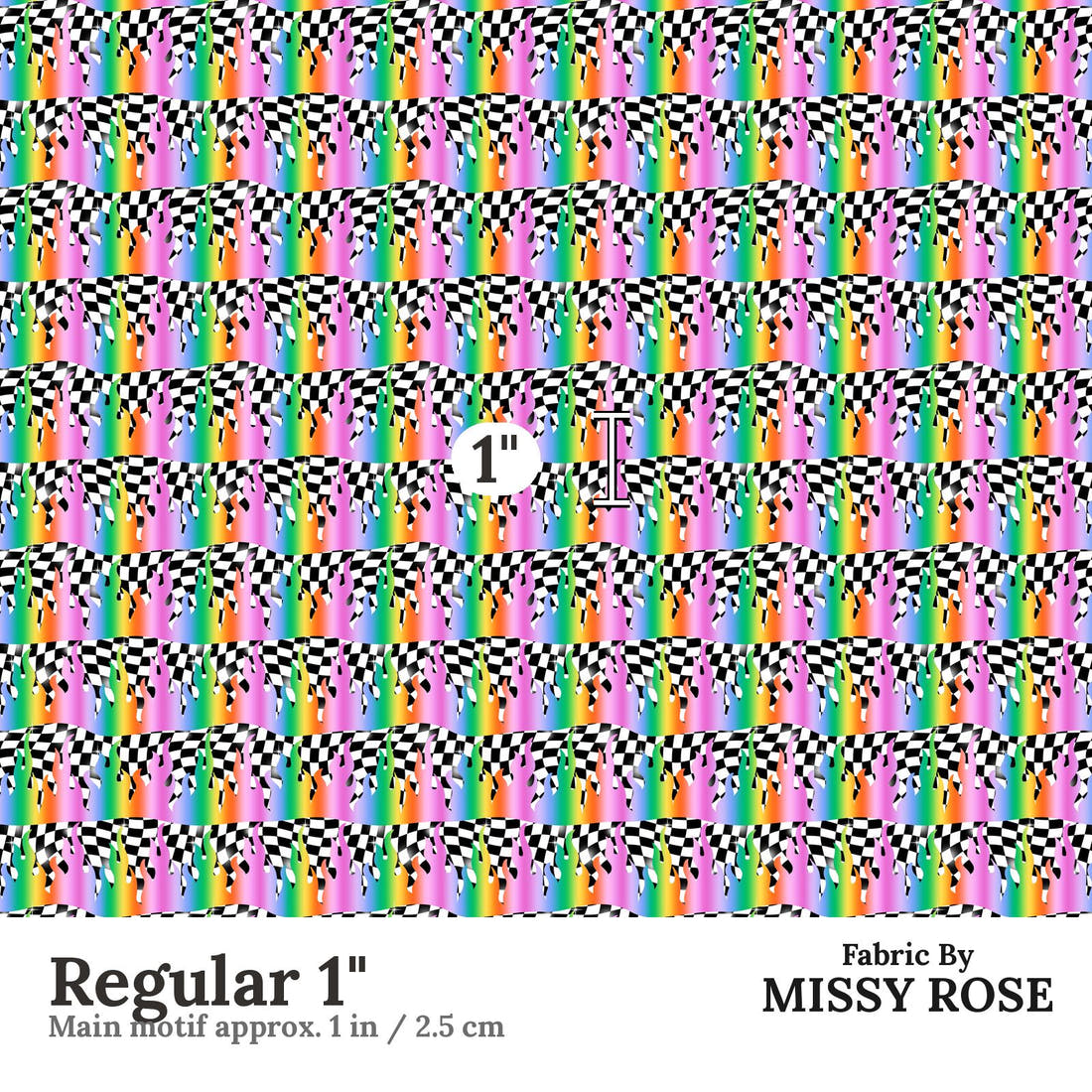 Studio Saturate Fabric 41 Regular 1 inch print scale guide | Fabric by Missy Rose