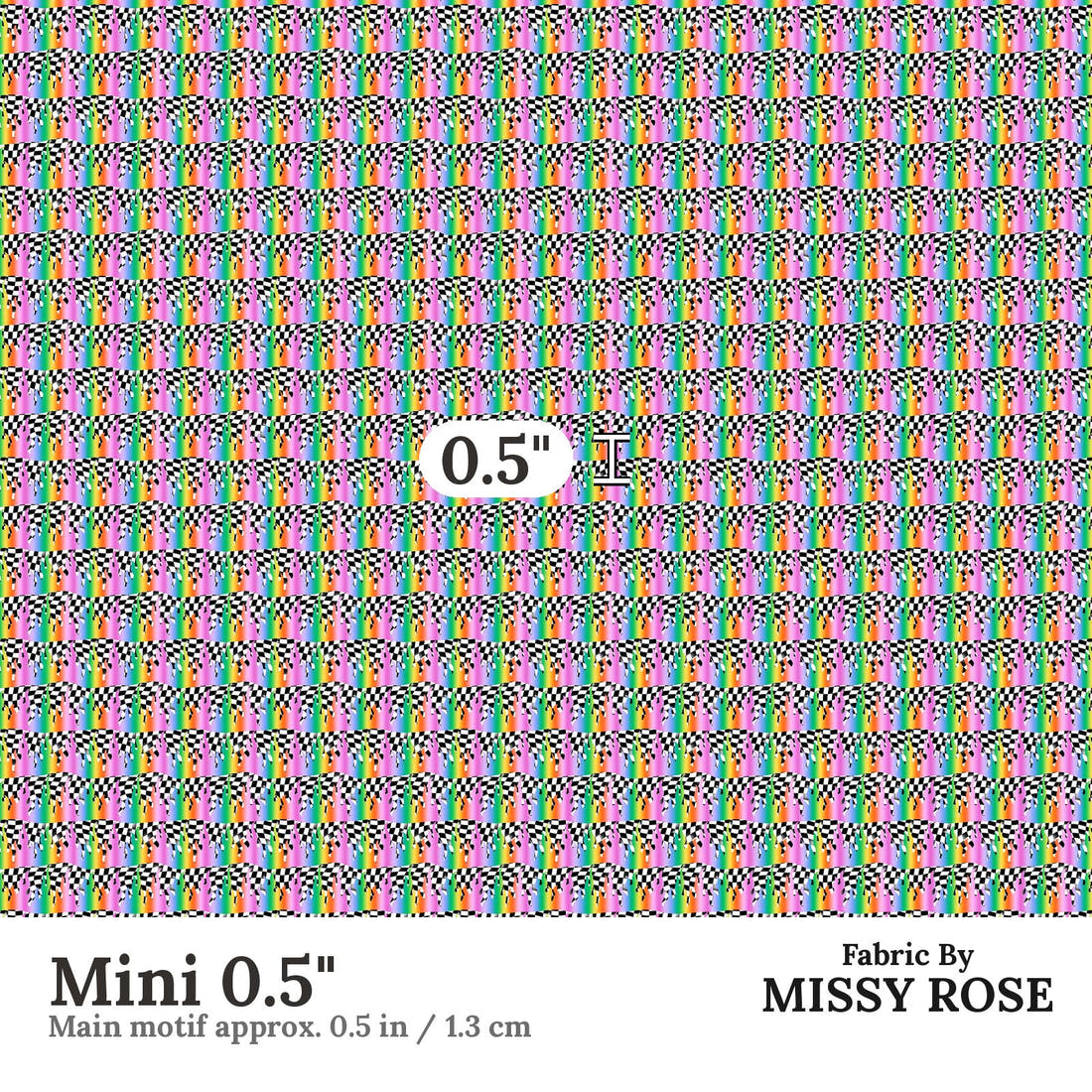 Studio Saturate Fabric 41 Mini 0.5 inch print scale guide | Fabric by Missy Rose