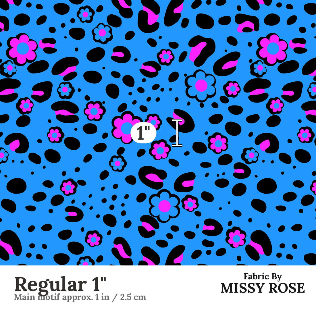 Studio Saturate Fabric 42 Regular 1 inch print scale guide | Fabric by Missy Rose