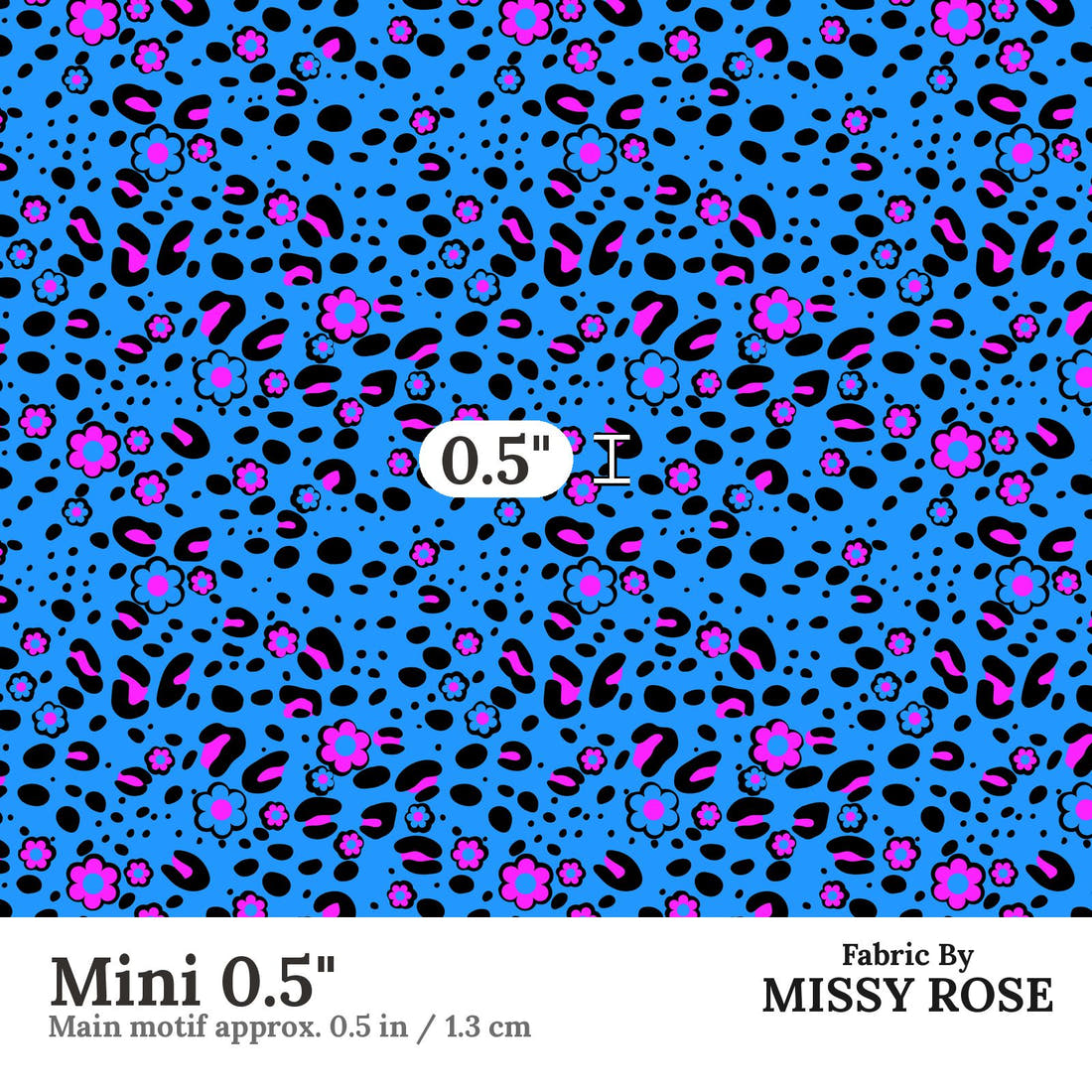 Studio Saturate Fabric 42 Mini 0.5 inch print scale guide | Fabric by Missy Rose