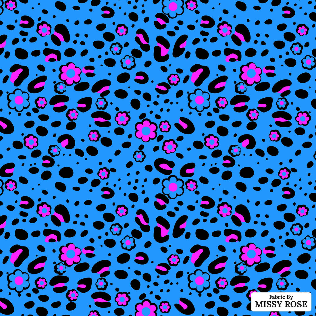 Studio Saturate Fabric 42 - flat view of the print, zoom in for detail | Fabric by Missy Rose