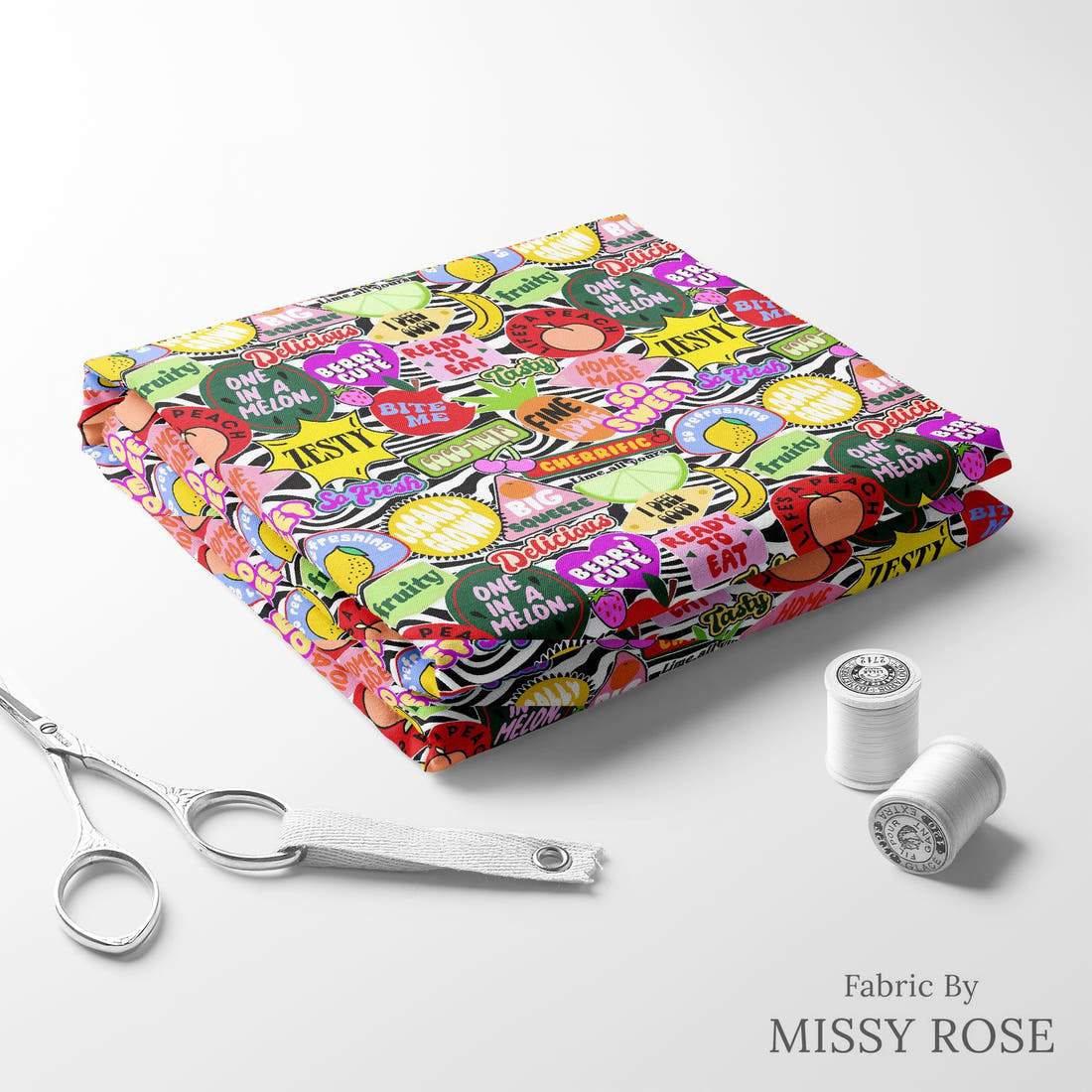 Studio Saturate Fabric 45 folded fabric stack with matching thread - pre-order fabric Australia | Fabric by Missy Rose