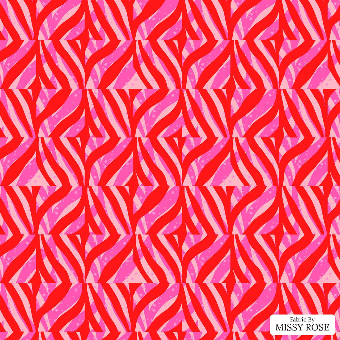 Studio Saturate Fabric 46 - flat view of the print, zoom in for detail | Fabric by Missy Rose