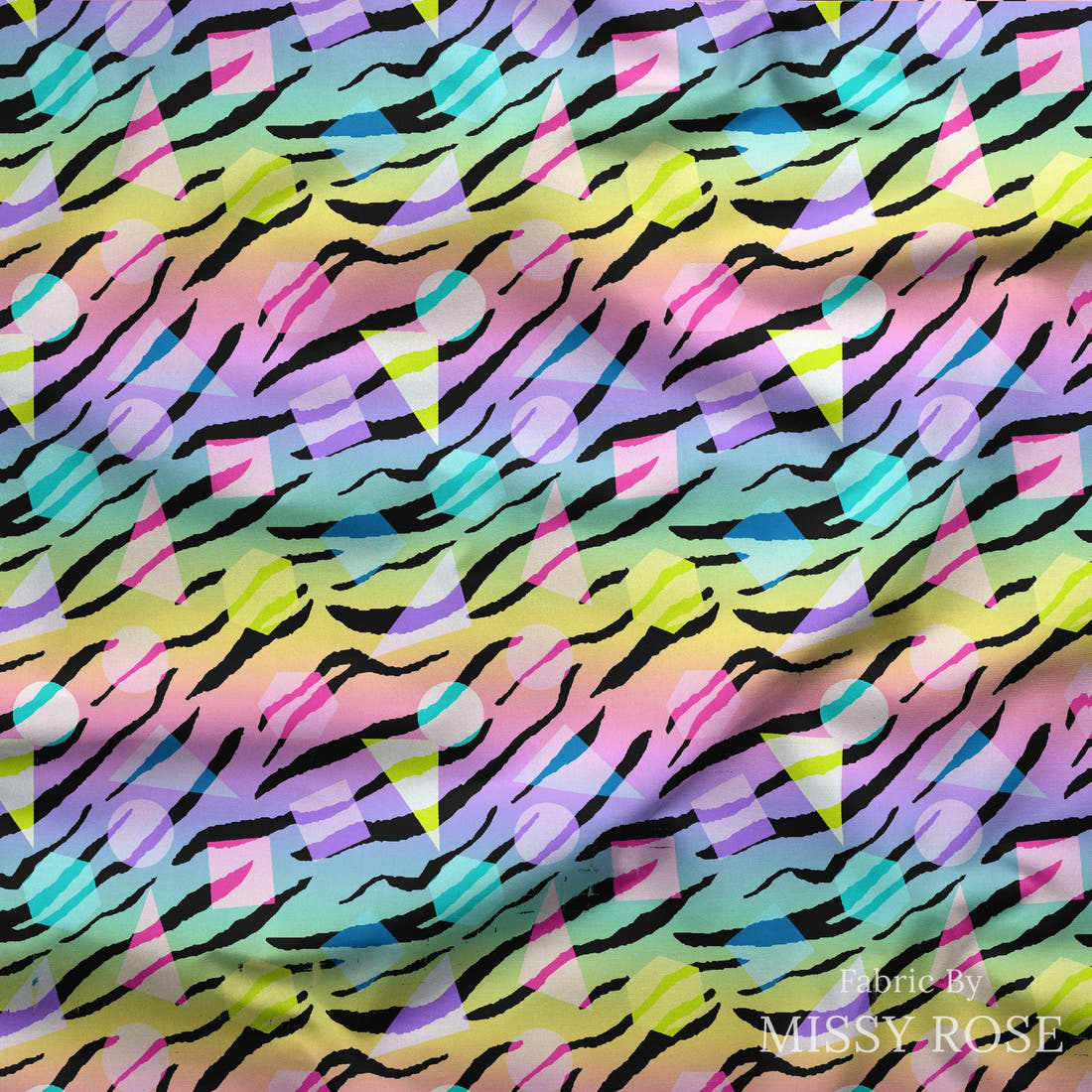Studio Saturate Fabric 47 draped fabric mockup - custom printed fabric by the metre | Fabric by Missy Rose