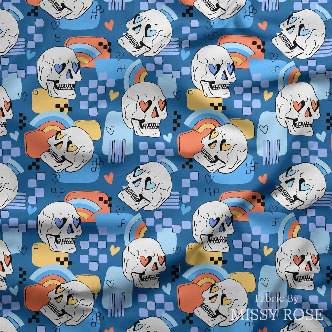 Studio Saturate Fabric 48 draped fabric mockup - custom printed fabric by the metre | Fabric by Missy Rose