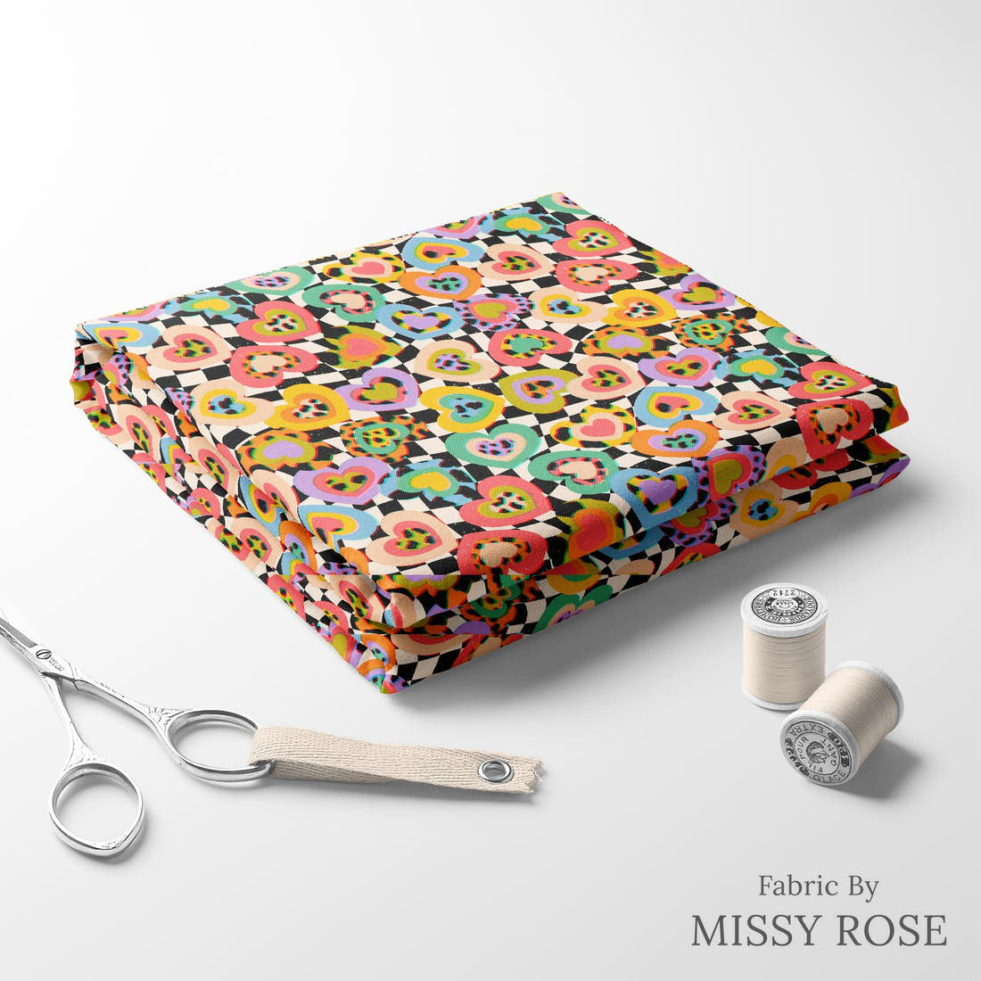 Studio Saturate Fabric 49 folded fabric stack with matching thread - pre-order fabric Australia | Fabric by Missy Rose