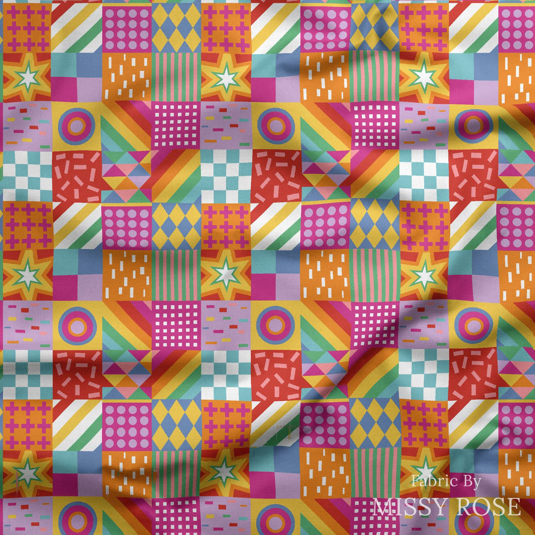 Studio Saturate Fabric 50 draped fabric mockup - custom printed fabric by the metre | Fabric by Missy Rose