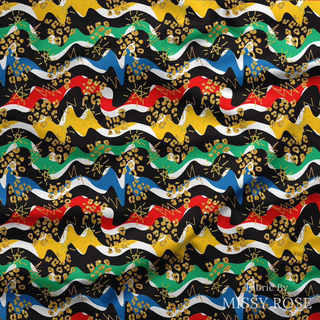 Studio Saturate Fabric 53 draped fabric mockup - custom printed fabric by the metre | Fabric by Missy Rose