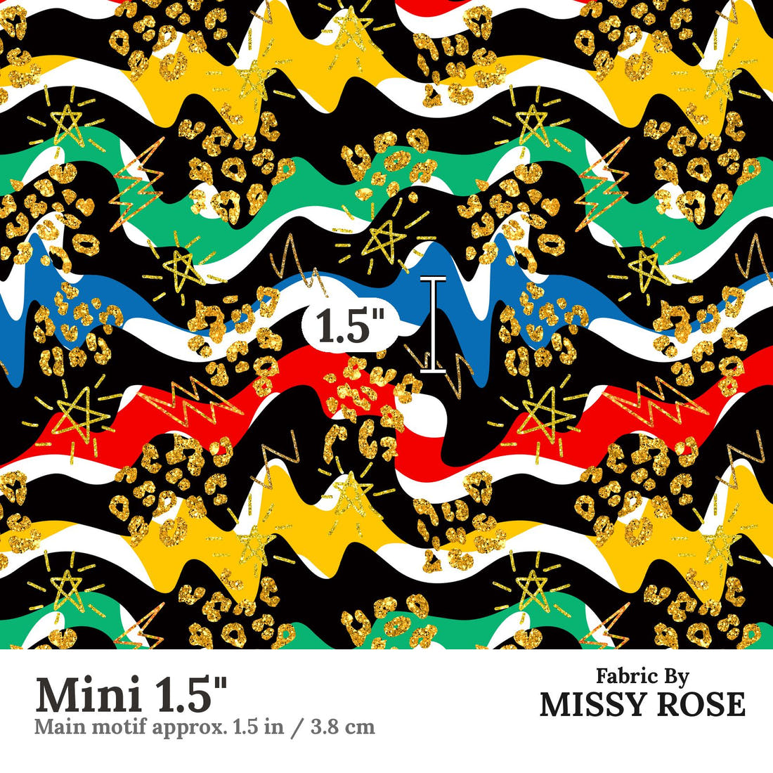 Studio Saturate Fabric 53 Mini 1.5 inch print scale guide | Fabric by Missy Rose