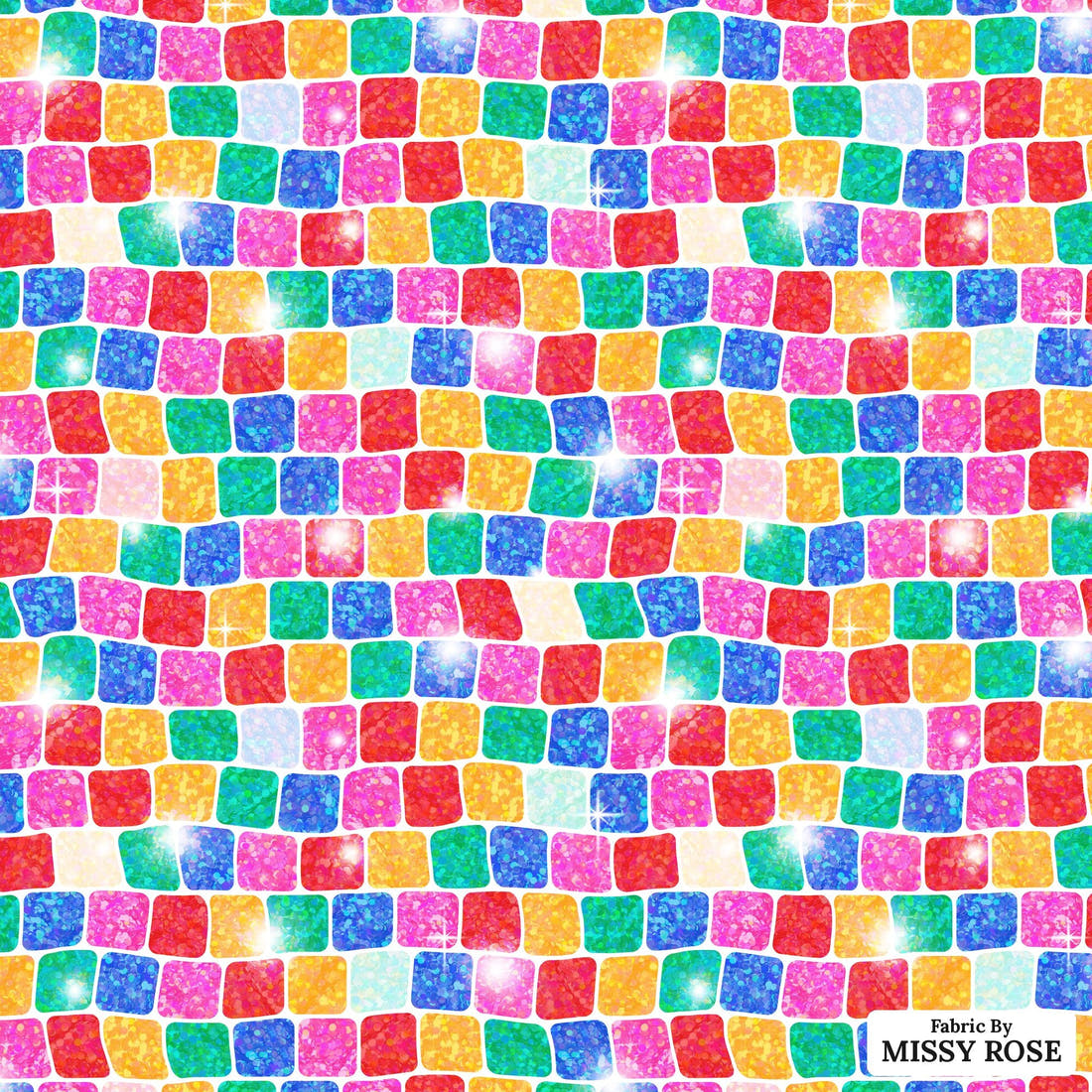 Studio Saturate Fabric 54 - flat view of the print, zoom in for detail | Fabric by Missy Rose