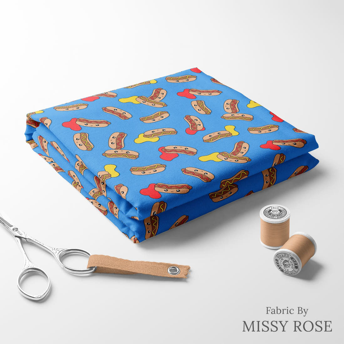 Studio Saturate Fabric 56 folded fabric stack with matching thread - pre-order fabric Australia | Fabric by Missy Rose