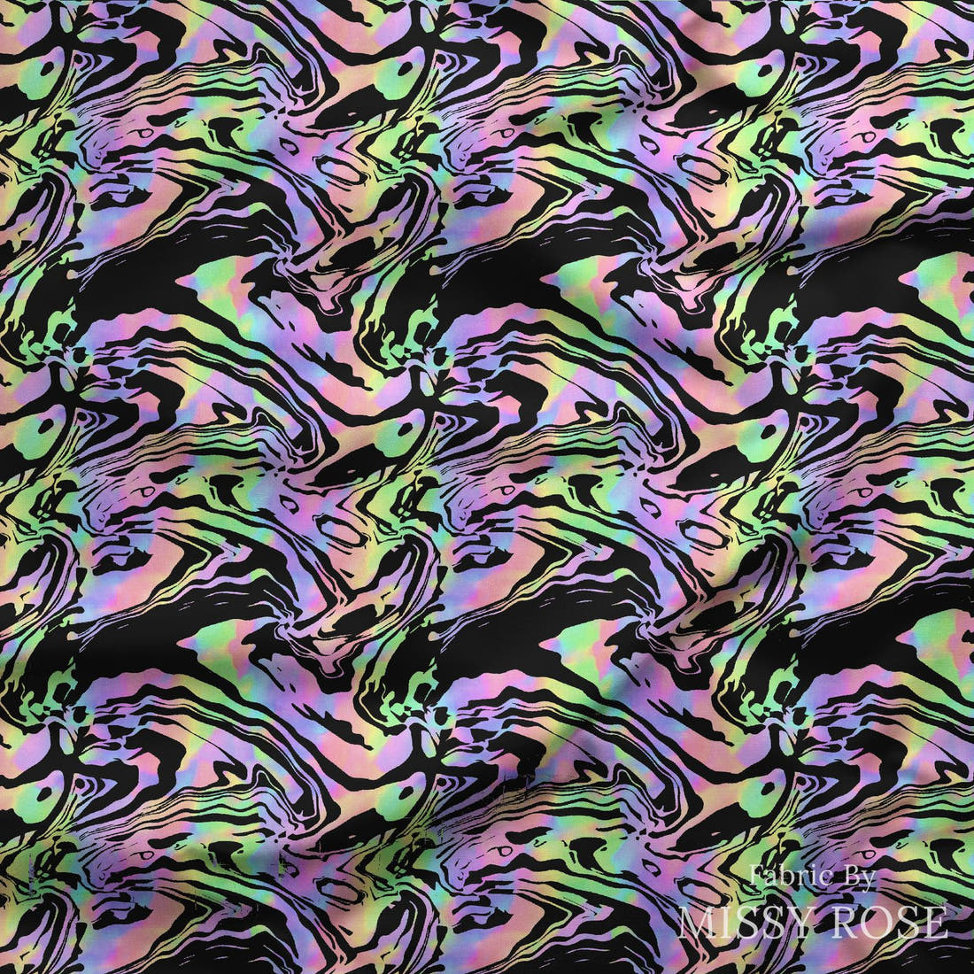 Studio Saturate Fabric 57 draped fabric mockup - custom printed fabric by the metre | Fabric by Missy Rose