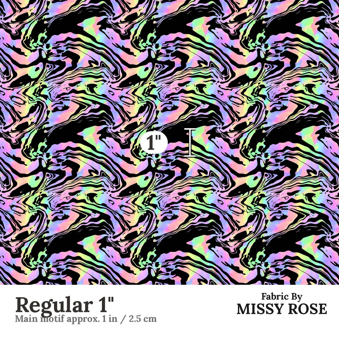 Studio Saturate Fabric 57 Regular 1 inch print scale guide | Fabric by Missy Rose