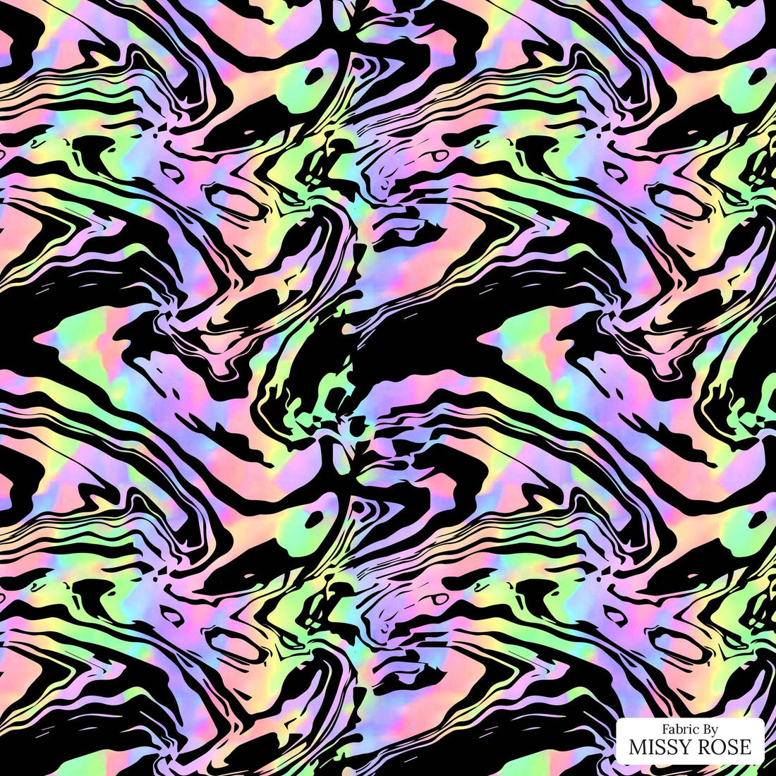 Studio Saturate Fabric 57 - flat view of the print, zoom in for detail | Fabric by Missy Rose