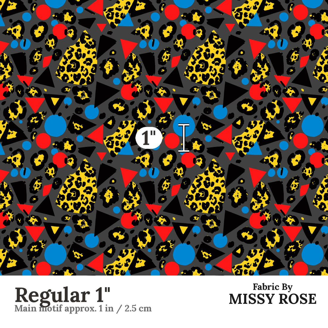 Studio Saturate Fabric 60 Regular 1 inch print scale guide | Fabric by Missy Rose