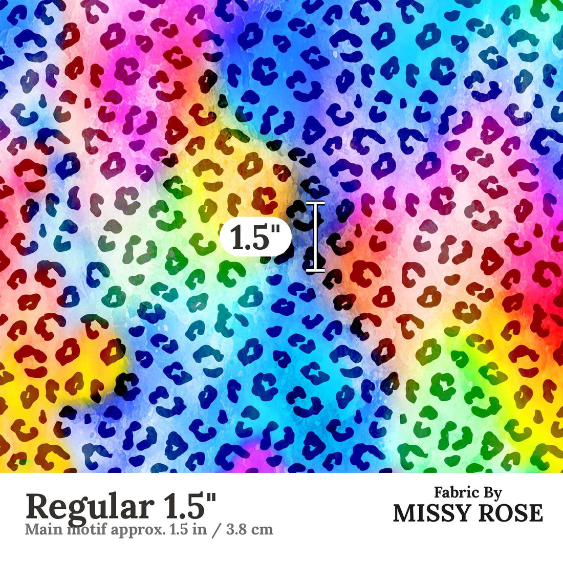 Studio Saturate Fabric 61 Regular 1.5 inch print scale guide | Fabric by Missy Rose
