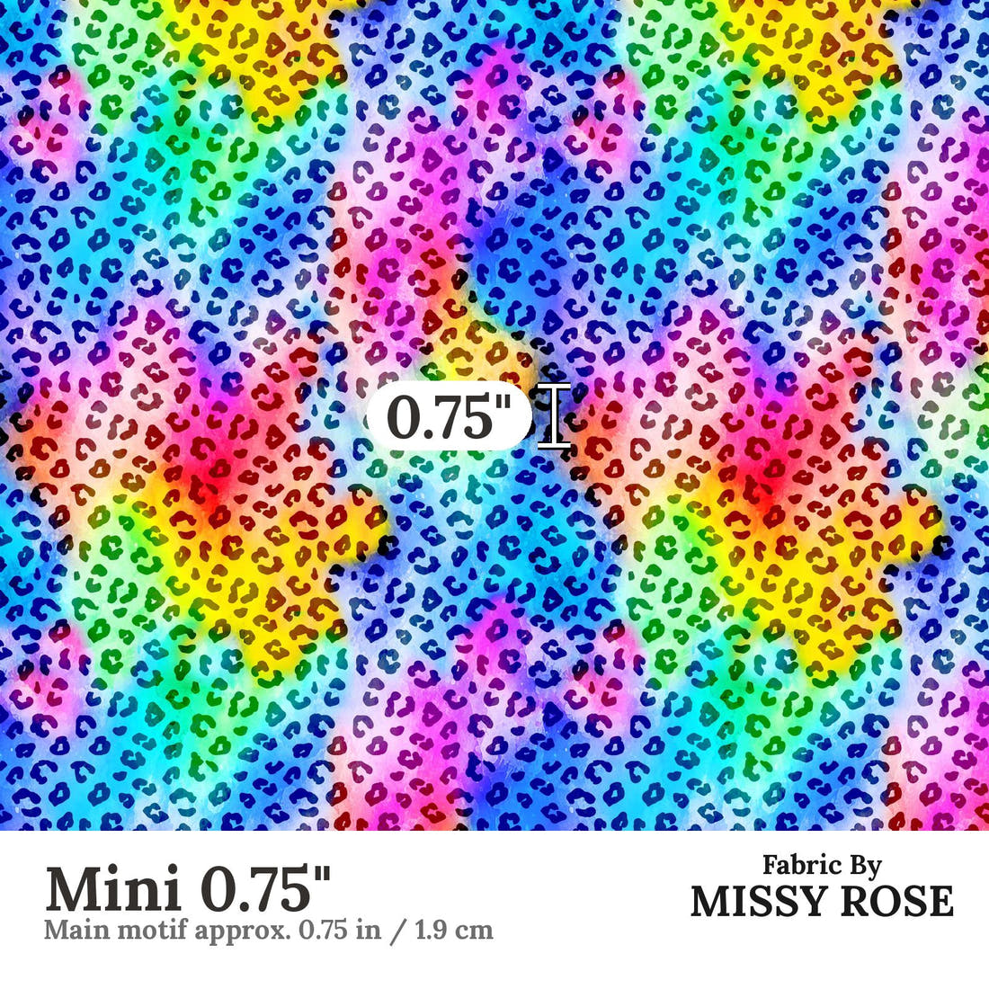 Studio Saturate Fabric 61 Mini 0.75 inch print scale guide | Fabric by Missy Rose