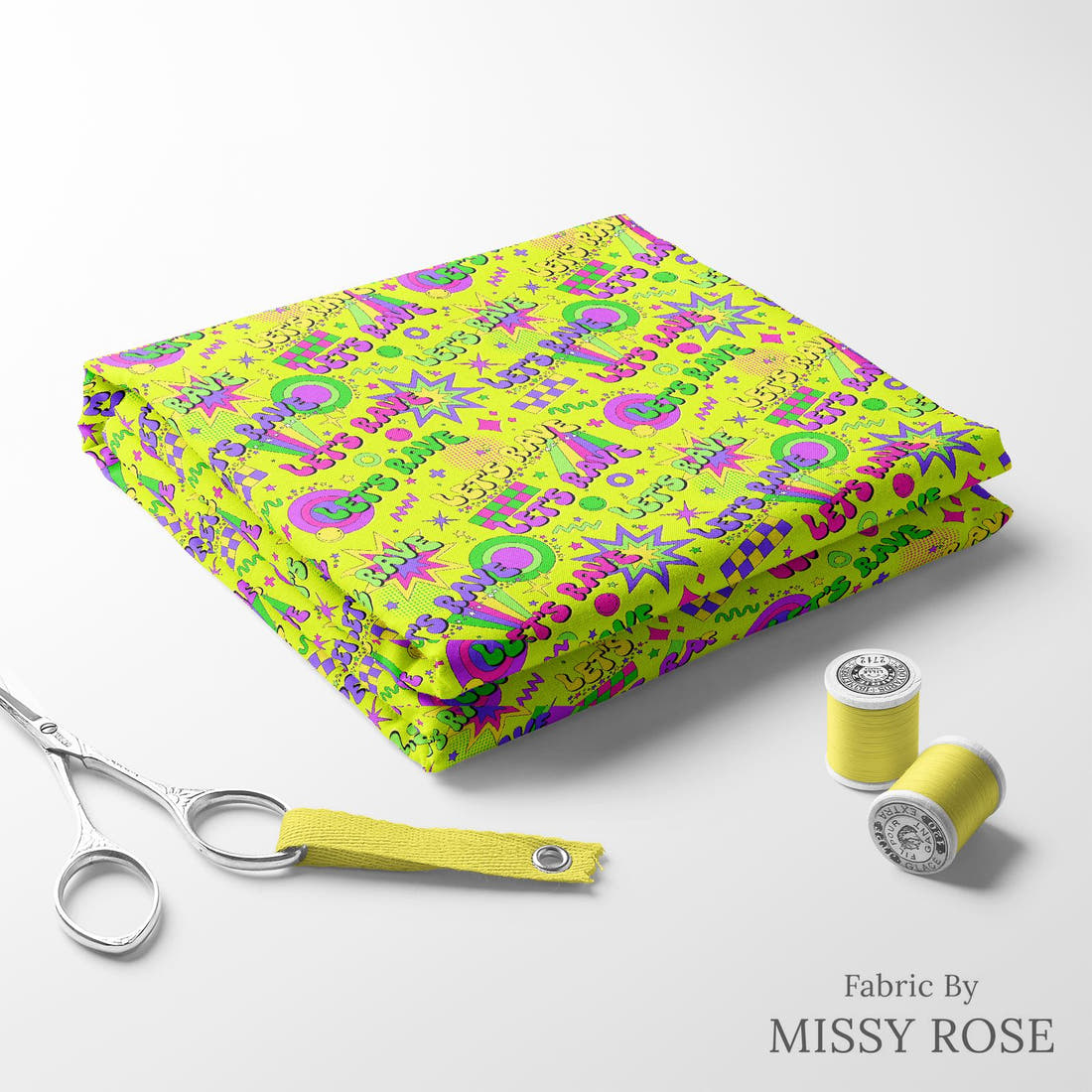 Studio Saturate Fabric 62 folded fabric stack with matching thread - pre-order fabric Australia | Fabric by Missy Rose