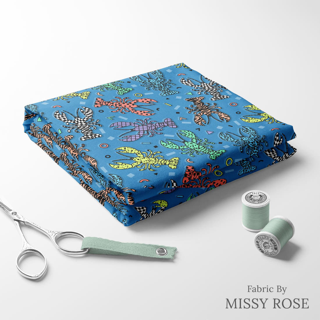 Studio Saturate Fabric 63 folded fabric stack with matching thread - pre-order fabric Australia | Fabric by Missy Rose
