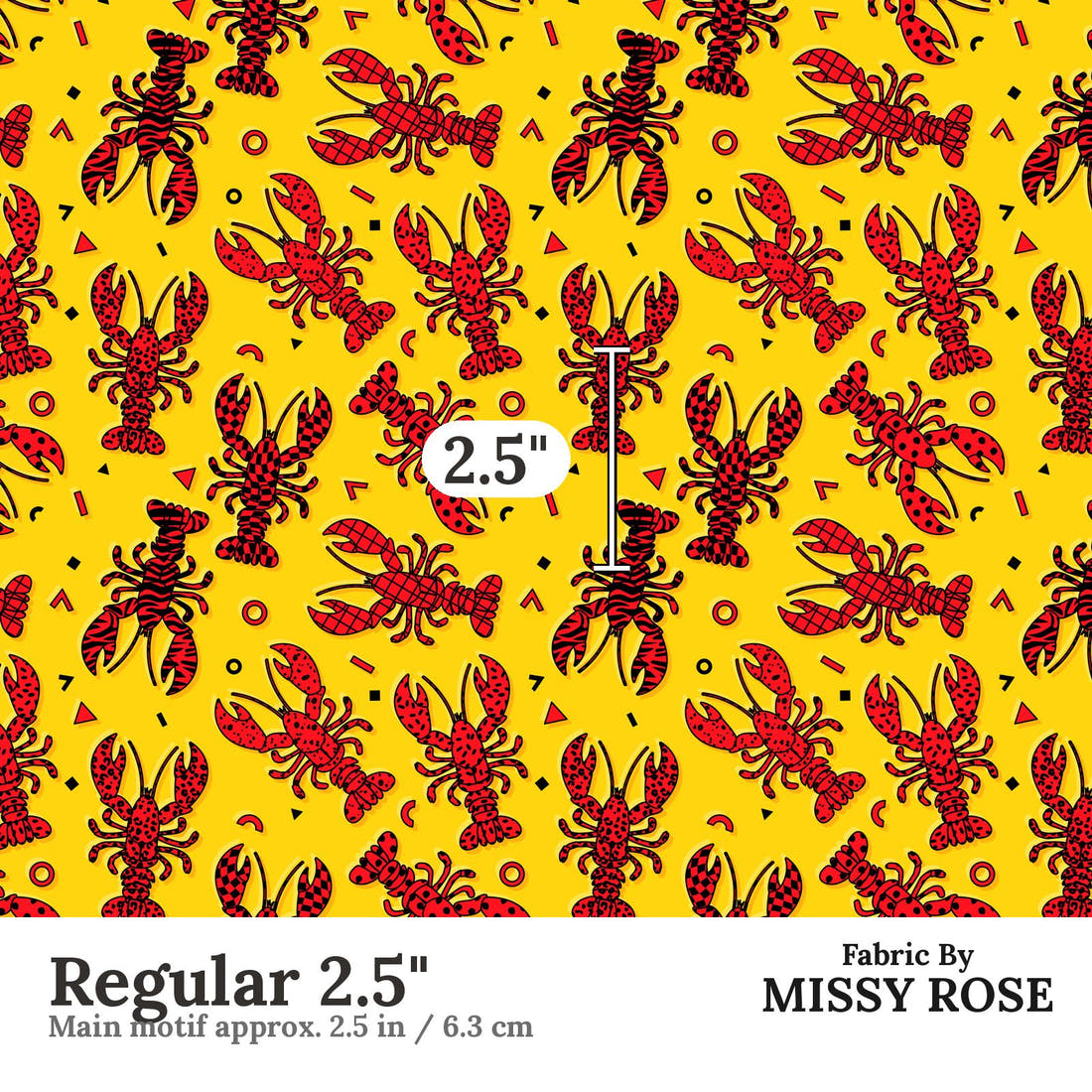 Studio Saturate Fabric 64 Regular 2.5 inch print scale guide | Fabric by Missy Rose