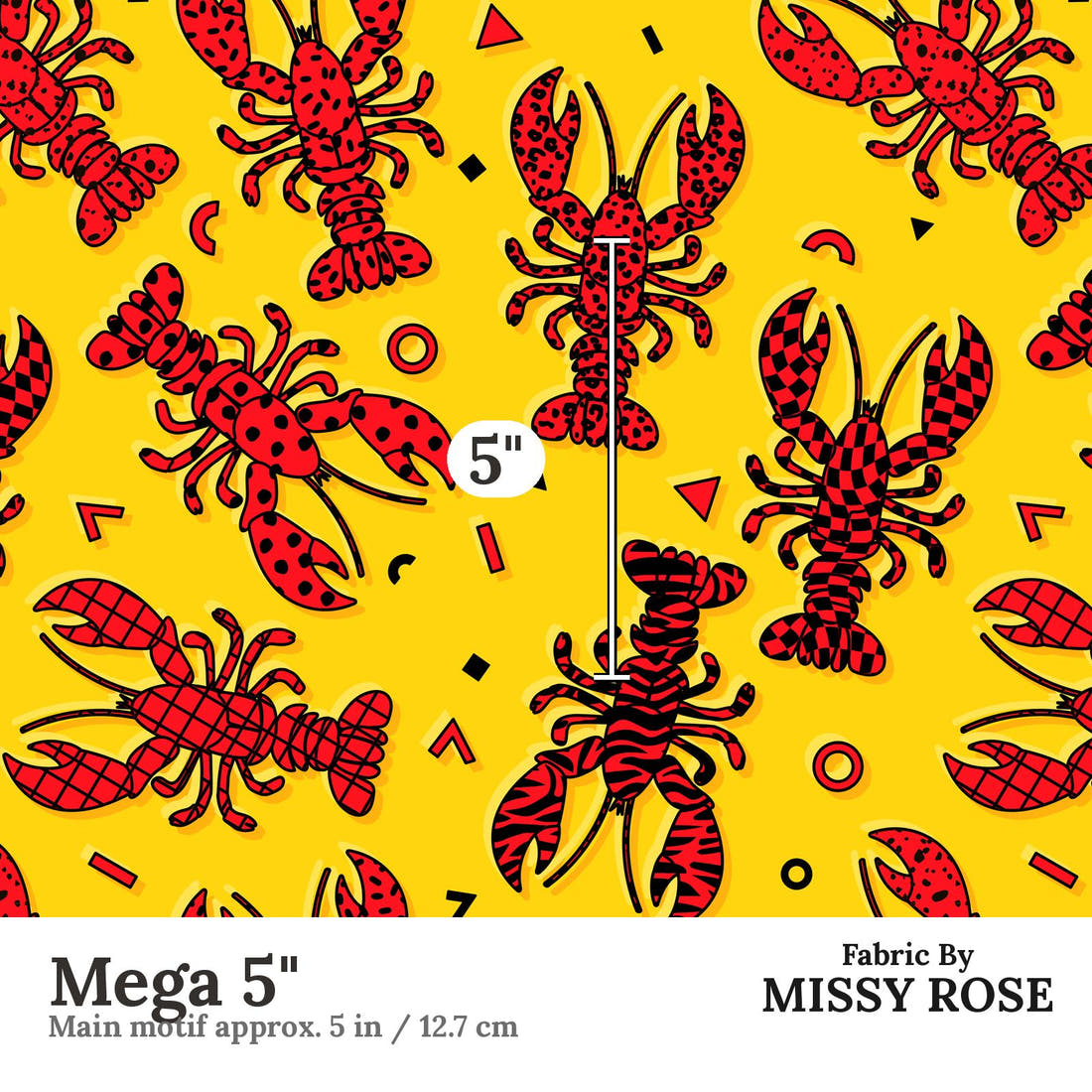 Studio Saturate Fabric 64 Mega 5 inch print scale guide | Fabric by Missy Rose