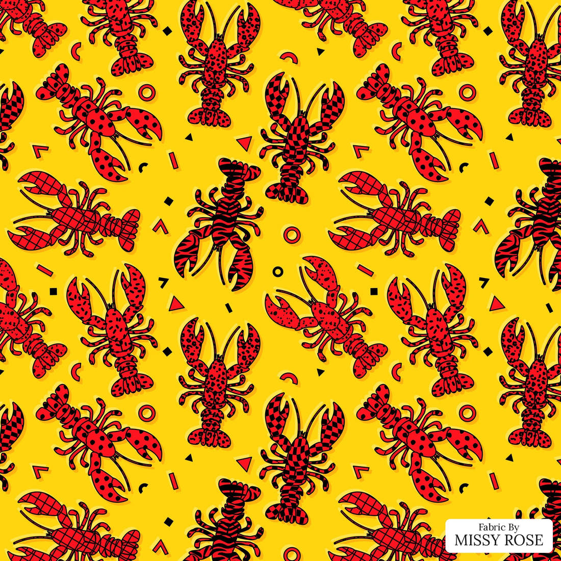 Studio Saturate Fabric 64 - flat view of the print, zoom in for detail | Fabric by Missy Rose