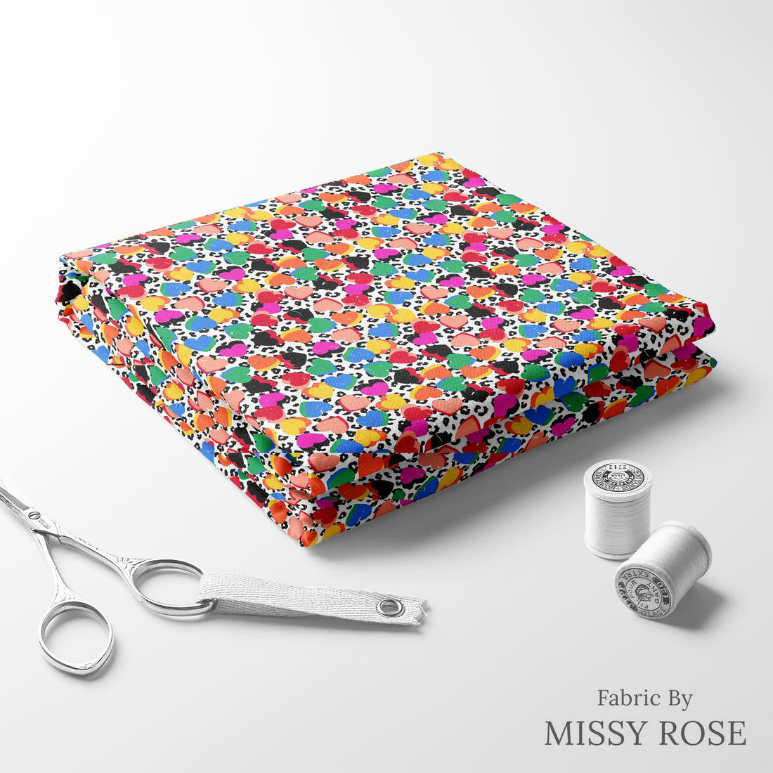 Studio Saturate Fabric 65 folded fabric stack with matching thread - pre-order fabric Australia | Fabric by Missy Rose