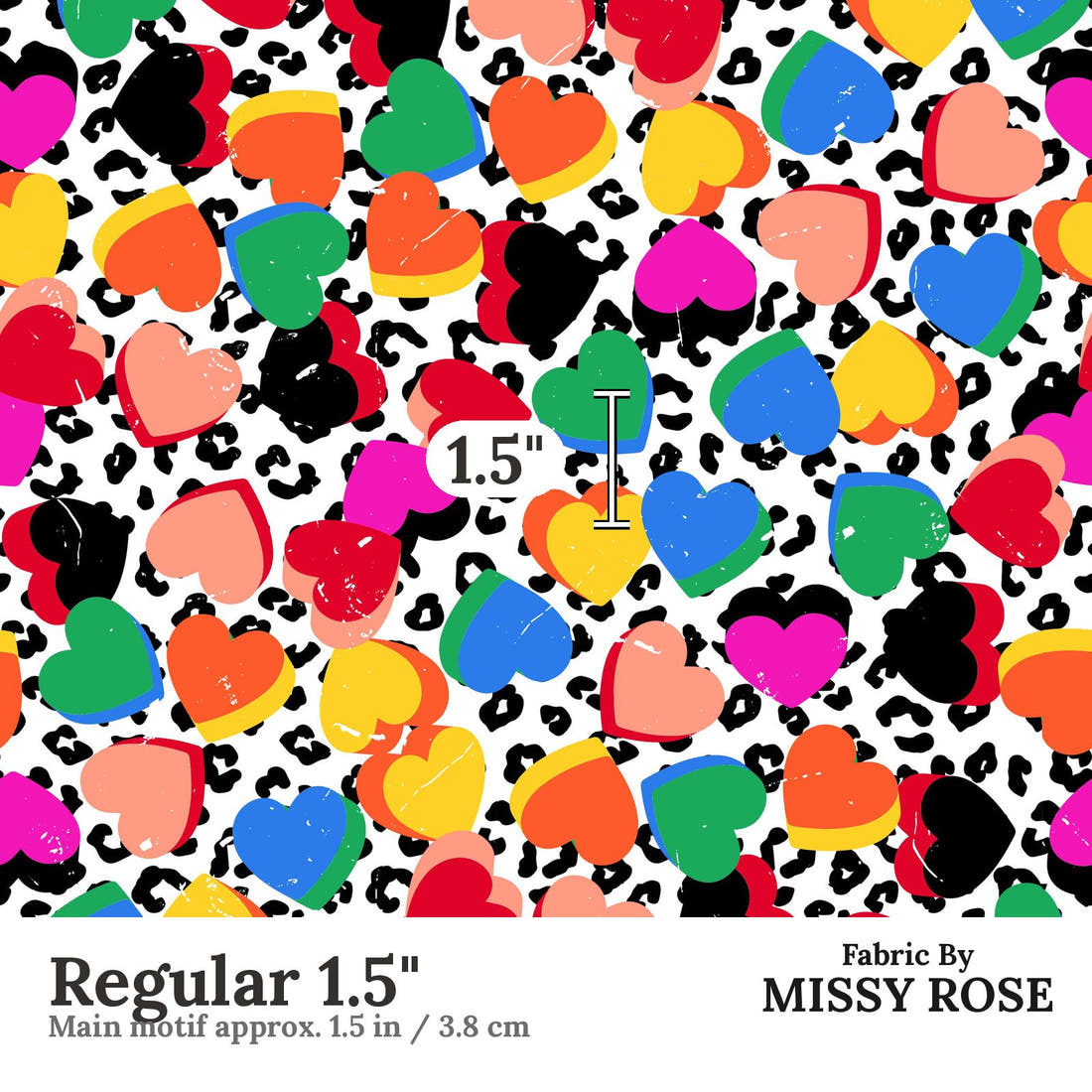 Studio Saturate Fabric 65 Regular 1.5 inch print scale guide | Fabric by Missy Rose