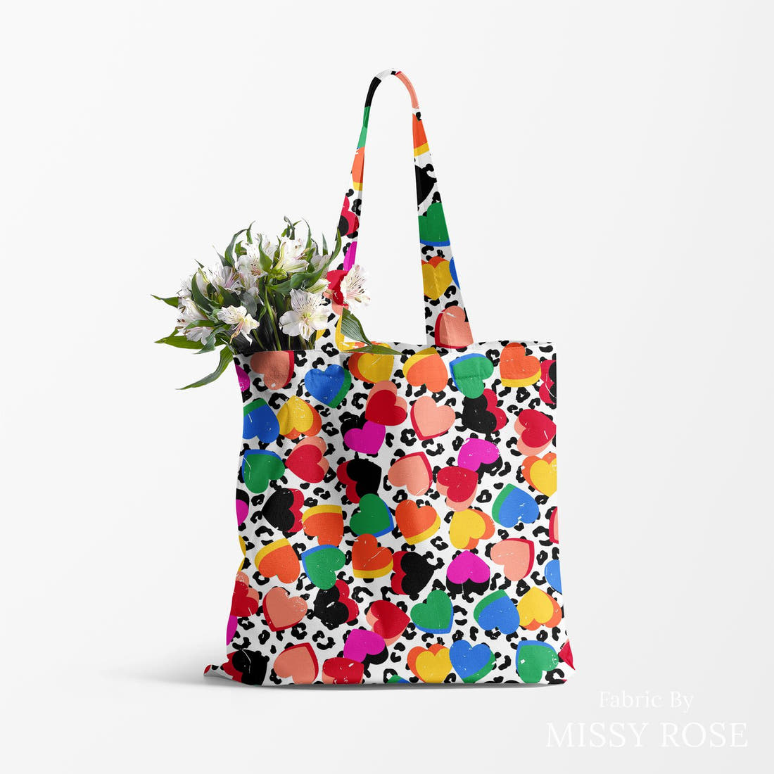Studio Saturate Fabric 65 made up as a tote bag - see how the print looks made up | Fabric by Missy Rose