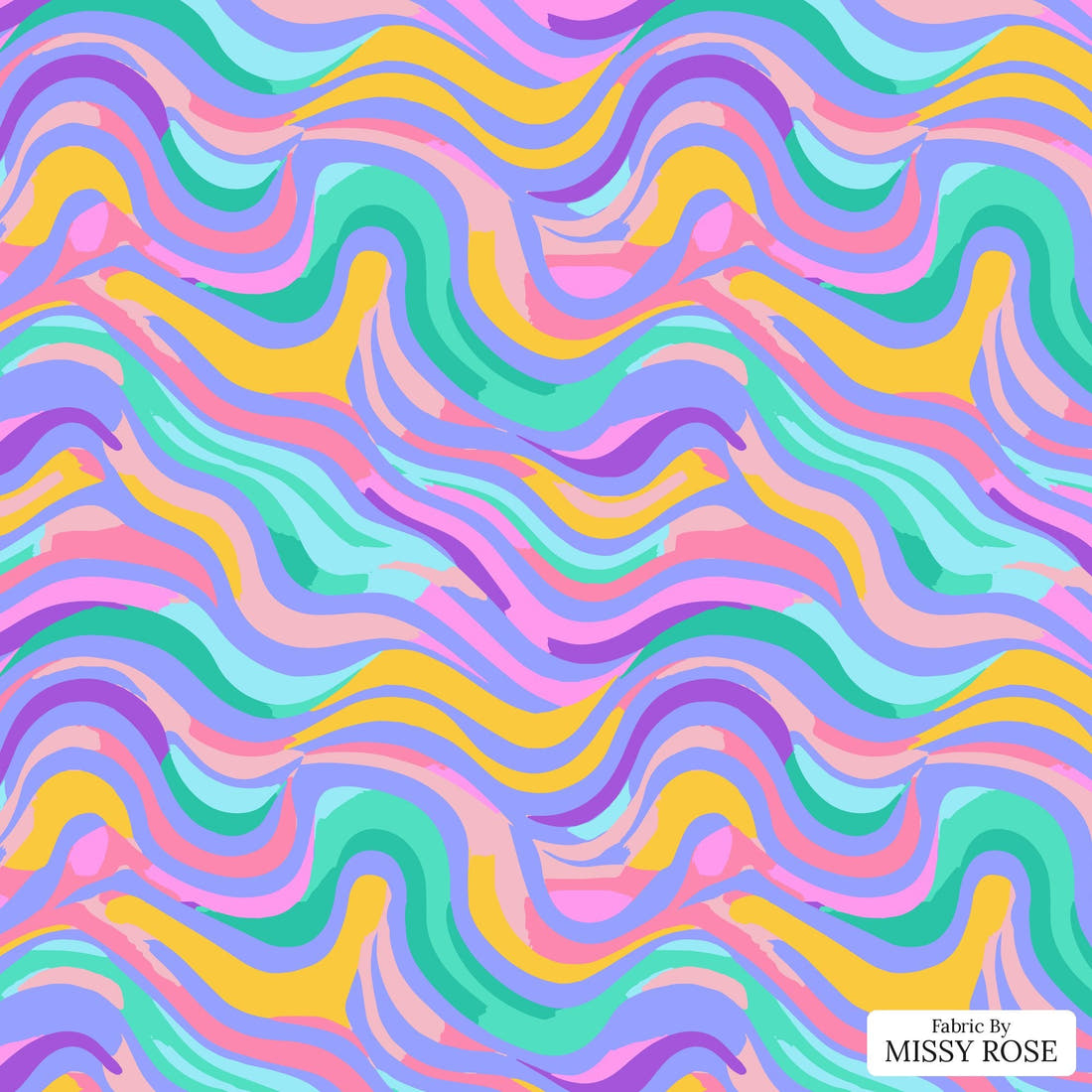 Studio Saturate Fabric 66 - flat view of the print, zoom in for detail | Fabric by Missy Rose