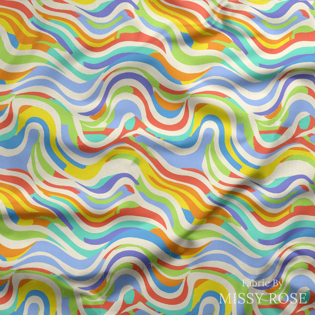 Studio Saturate Fabric 67 draped fabric mockup - custom printed fabric by the metre | Fabric by Missy Rose