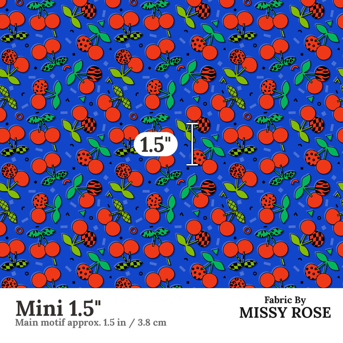 Studio Saturate Fabric 70 Mini 1.5 inch print scale guide | Fabric by Missy Rose