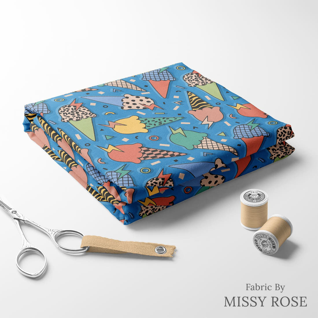 Studio Saturate Fabric 71 folded fabric stack with matching thread - pre-order fabric Australia | Fabric by Missy Rose
