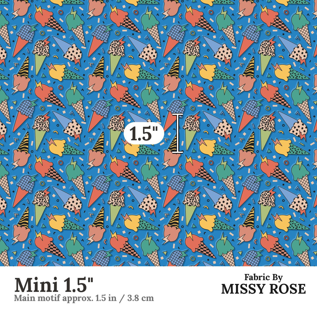 Studio Saturate Fabric 71 Mini 1.5 inch print scale guide | Fabric by Missy Rose