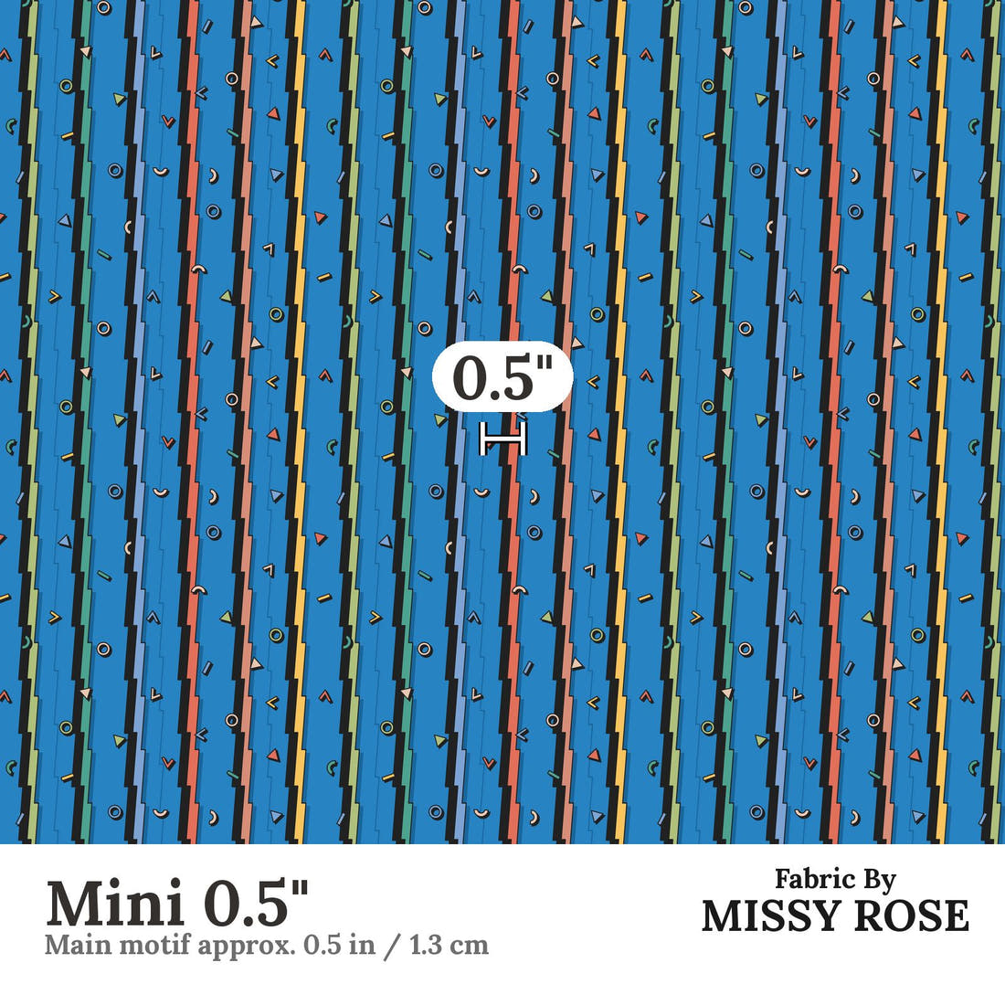 Studio Saturate Fabric 72 Mini 0.5 inch print scale guide | Fabric by Missy Rose